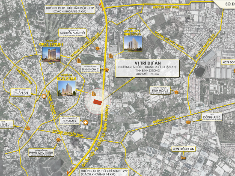 Chuyển nhượng Dự Án CC Sài Gòn - Thuận An Central QL 13 TP Thuận An - 40 tầng nổi 3 hầm