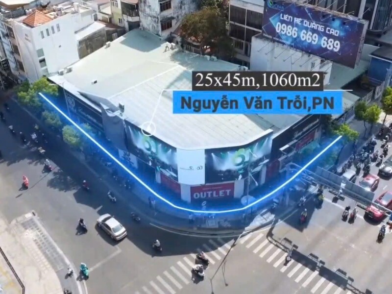 Bán Nhà Góc 2 mặt tiền Đường Nguyễn Văn Trỗi, Phường 17, Phú Nhuận CTXD 3 Hầm 16 Tầng